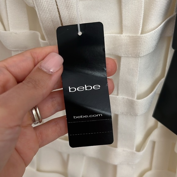 Bebe white studded midi dress /women’s size small/ NWT - Picture 5 of 9